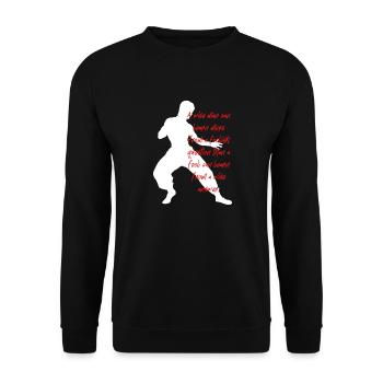 Bruce Lee - der Mythos - Unisex Pullover - Schwarz - Vorne - Alina (178cm) & Michal (187cm)