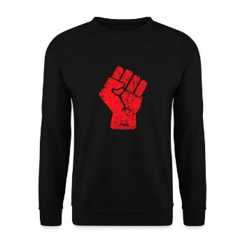 Symbole levé de poing - Sweat-shirt Unisexe - noir - Devant - Alina (178cm) & Michal (187cm)