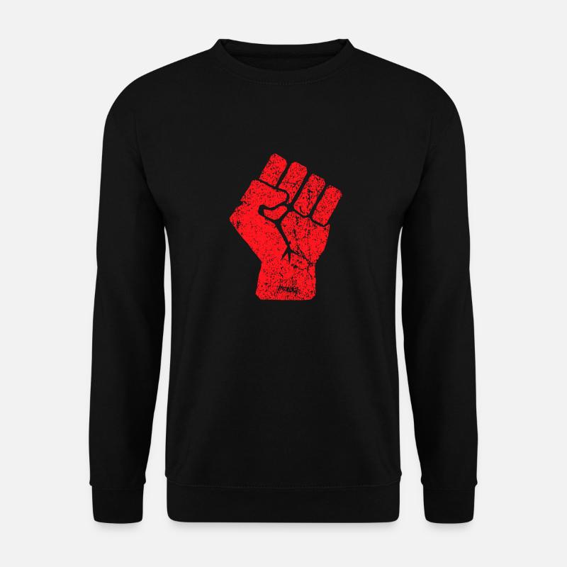 Erhöhte Faust Symbol - Unisex Pullover - Schwarz