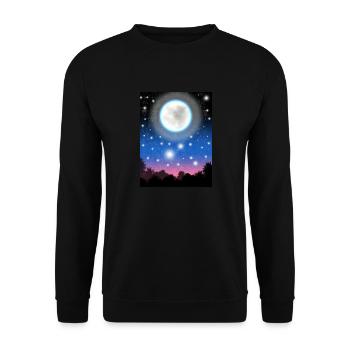 full moon - Unisex Sweatshirt - black - Front - Alina (178cm) & Michal (187cm)