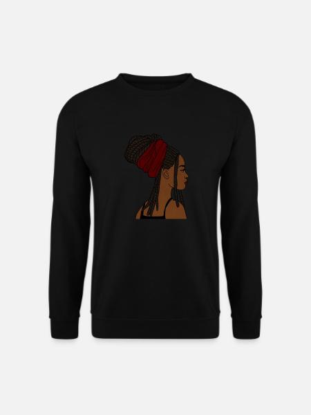 Rasta Frau Afrikanischer Afro Melanin - Unisex Pullover - Schwarz