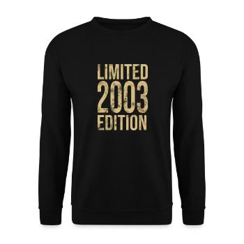 18. Geburtstag Limited Edition 2003 Geburtsjahr - Unisex Pullover - Schwarz - Vorne - Alina (178cm) & Michal (187cm)