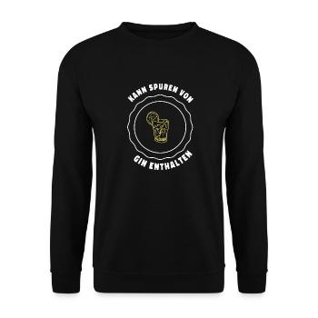Peut contenir des traces de gin - Sweat-shirt Unisexe - noir - Devant - Alina (178cm) & Michal (187cm)