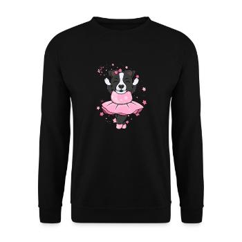 BORDER COLLIE Ballerine - Sweat-shirt Unisexe - noir - Devant - Alina (178cm) & Michal (187cm)