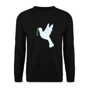Colombe de la Paix - Sweat-shirt Unisexe - noir - Devant - Alina (178cm) & Michal (187cm)