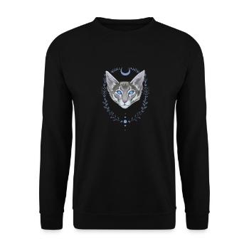 Jayfeather Häherfeder Graue Katze Kranz Magie - Unisex Pullover - Schwarz - Vorne - Alina (178cm) & Michal (187cm)
