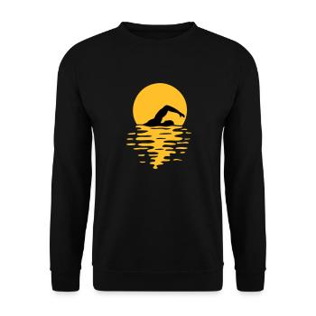 Meer Sonne Schwimmer - Unisex Pullover - Schwarz - Vorne - Alina (178cm) & Michal (187cm)