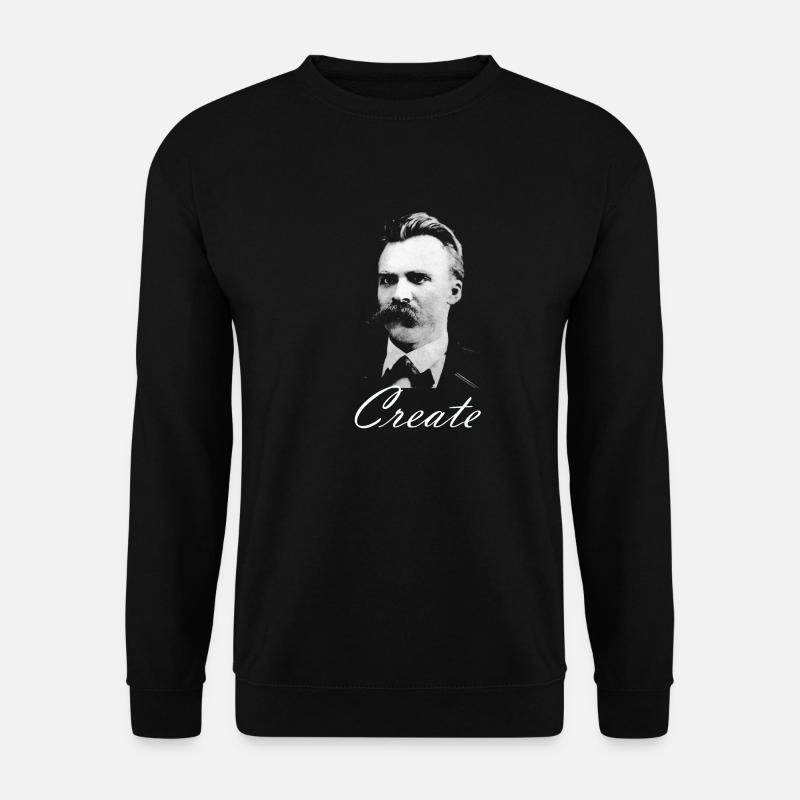 "Create" Friedrich Nietzsche - Unisex Pullover - Schwarz
