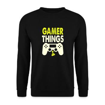 choses de joueur - Sweat-shirt Unisexe - noir - Devant - Alina (178cm) & Michal (187cm)