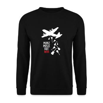 Make Music Not War - Unisex Sweatshirt - black - Front - Alina (178cm) & Michal (187cm)