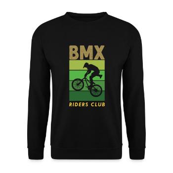 BMX Fahrrad - Unisex Pullover - Schwarz - Vorne - Alina (178cm) & Michal (187cm)