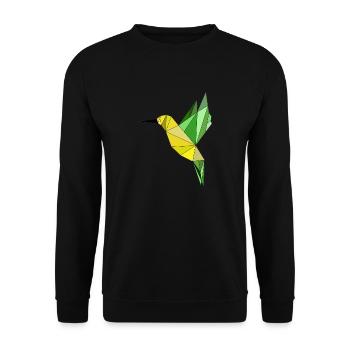 Colibri géométrique - Sweat-shirt Unisexe - noir - Devant - Alina (178cm) & Michal (187cm)