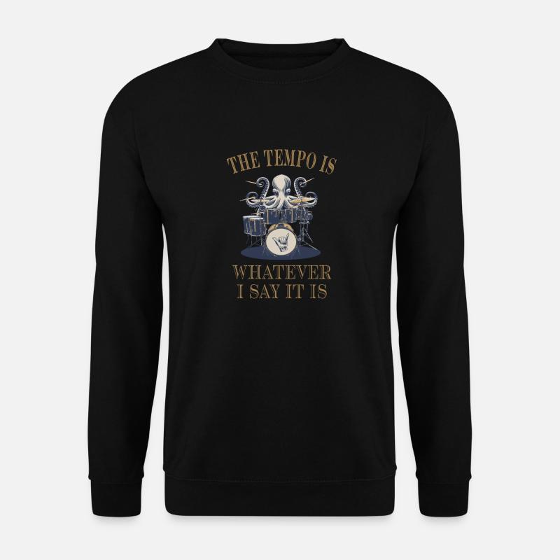 Drums Drummer Octopus - Unisex Sweatshirt - black