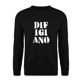 difigiano white - Unisex Sweatshirt - black - Front - Alina (178cm) & Michal (187cm)