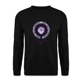 womens rights feminist quote - Unisex Sweatshirt - black - Front - Alina (178cm) & Michal (187cm)