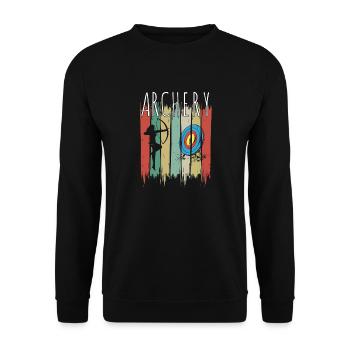 Archery Archer Archery Target - Unisex Sweatshirt - black - Front - Alina (178cm) & Michal (187cm)