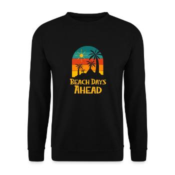 Trouvez votre voyage d’été à la plage Océan tropical - Sweat-shirt Unisexe - noir - Devant - Alina (178cm) & Michal (187cm)