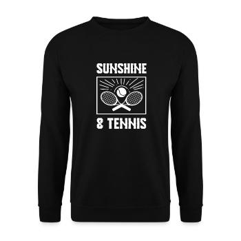 Soleil et tennis, loisirs, sports, vacances d'été - Sweat-shirt Unisexe - noir - Devant - Alina (178cm) & Michal (187cm)