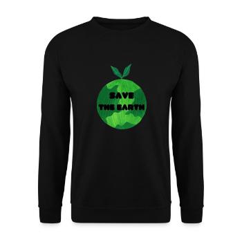 Save the Earth - Unisex Pullover - Schwarz - Vorne - Alina (178cm) & Michal (187cm)