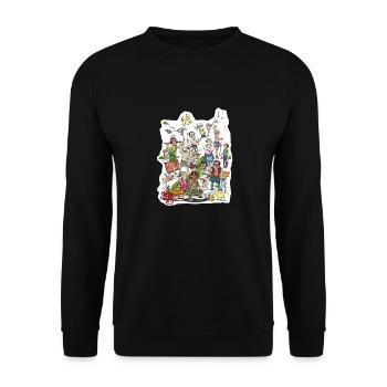 Diversity Klemmkleil Cover 2022 - Unisex Pullover - Schwarz - Vorne - Alina (178cm) & Michal (187cm)