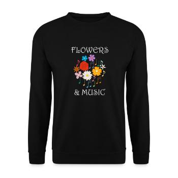 Garten- und Musikflorist Nature Flowers - Unisex Pullover - Schwarz - Vorne - Alina (178cm) & Michal (187cm)
