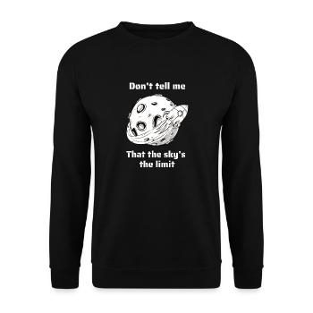 Ne me dites pas que le ciel est la limite Espace rétro - Sweat-shirt Unisexe - noir - Devant - Alina (178cm) & Michal (187cm)