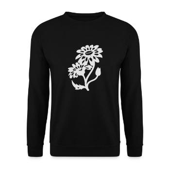 Simple daisyes - Unisex Sweatshirt - black - Front - Alina (178cm) & Michal (187cm)
