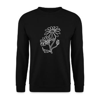 Marguerites simples - Sweat-shirt Unisexe - noir - Devant - Alina (178cm) & Michal (187cm)