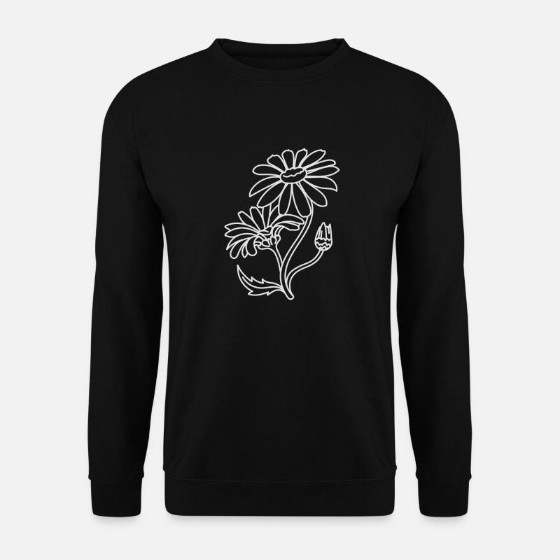 Einfache Gänseblümchen - Unisex Pullover - Schwarz
