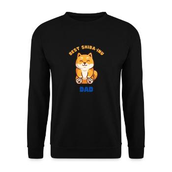 Best Shiba inu Dad - Unisex Sweatshirt - black - Front - Alina (178cm) & Michal (187cm)