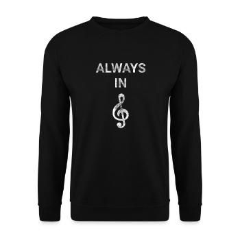 Always In Treble - Unisex Sweatshirt - black - Front - Alina (178cm) & Michal (187cm)