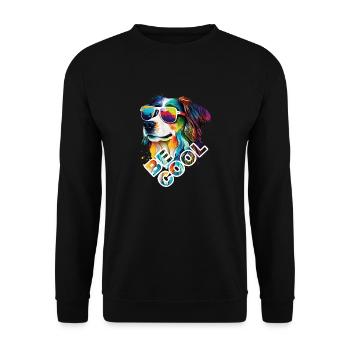 Chien Be Cool - Sweat-shirt Unisexe - noir - Devant - Alina (178cm) & Michal (187cm)