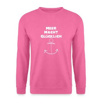 Meer macht glücklich - Unisex Pullover - Pink - Vorne