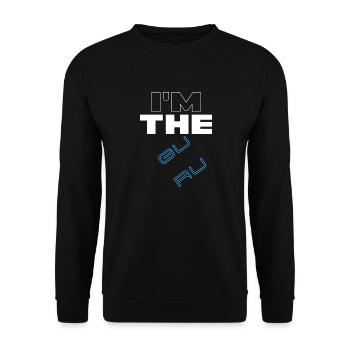 I AM THE GURU - Unisex Sweatshirt - black - Front - Alina (178cm) & Michal (187cm)