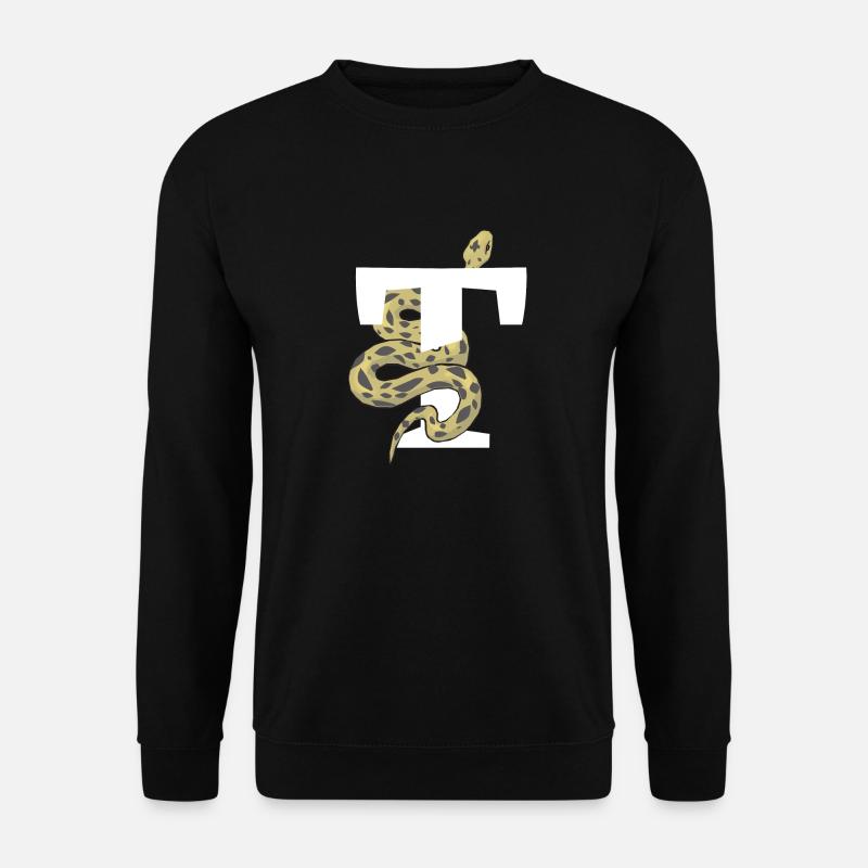 Letter t snake - Unisex Sweatshirt - black