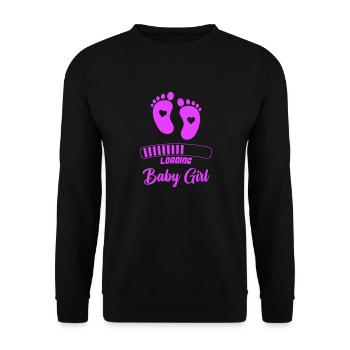 loading baby girl - Unisex Sweatshirt - black - Front - Alina (178cm) & Michal (187cm)