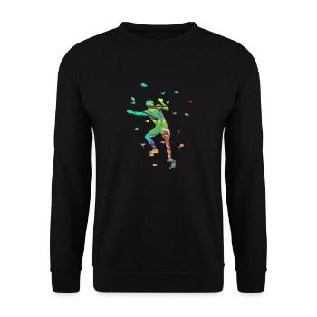 Bouldering, Sports, Climbing, Sports, Graffiti - Unisex Sweatshirt - black - Front - Alina (178cm) & Michal (187cm)