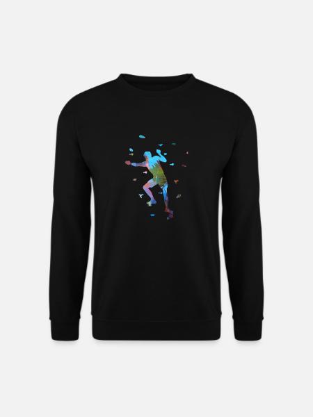 Bouldern,Sport,Klettern, sportler,graffiti - Unisex Pullover - Schwarz