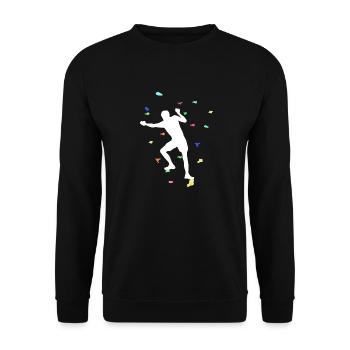 Bloc,Sports,Escalade, Athlètes,Graffiti - Sweat-shirt Unisexe - noir - Devant - Alina (178cm) & Michal (187cm)