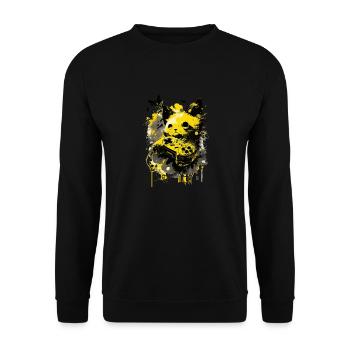 Chat de jeu – Style graffiti - Sweat-shirt Unisexe - noir - Devant - Alina (178cm) & Michal (187cm)