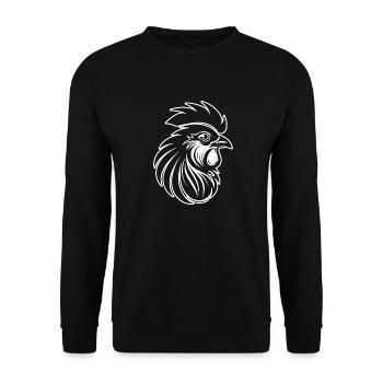 Chicken Chicken House Poultry Rooster Farm - Unisex Sweatshirt - black - Front - Alina (178cm) & Michal (187cm)