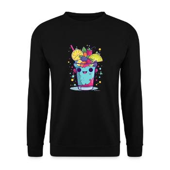 Kawaii 4 cocktail - Unisex Sweatshirt - black - Front - Alina (178cm) & Michal (187cm)