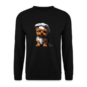 Restaurateur Yorkshire Terrier Chien de cuisine chiot - Sweat-shirt Unisexe - noir - Devant - Alina (178cm) & Michal (187cm)