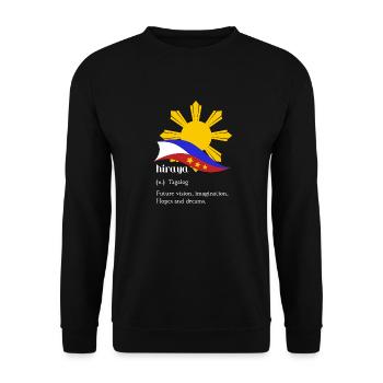 Philippinen Filipino Flagge Stolz I Geschenk - Unisex Pullover - Schwarz - Vorne - Alina (178cm) & Michal (187cm)