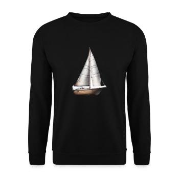Sailing, Sailing, Sailboat, Sailor, Sailing Ship - Unisex Sweatshirt - black - Front - Alina (178cm) & Michal (187cm)