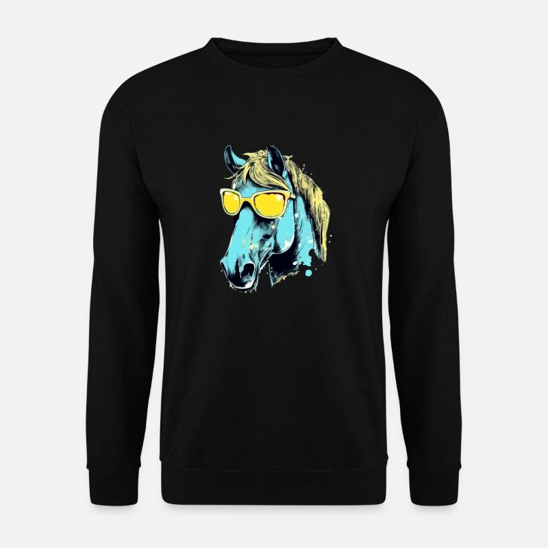 Toto, das bebrillte Pferd - Unisex Pullover - Schwarz