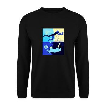 volleyball, volleyball, beachball,graffiti - Unisex Sweatshirt - black - Front - Alina (178cm) & Michal (187cm)