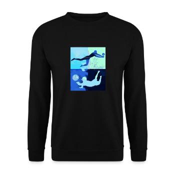 volleyball, volleyball, beachball,graffiti - Unisex Sweatshirt - black - Front - Alina (178cm) & Michal (187cm)