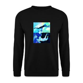 volleyball, volleyball, beachball,graffiti - Unisex Sweatshirt - black - Front - Alina (178cm) & Michal (187cm)