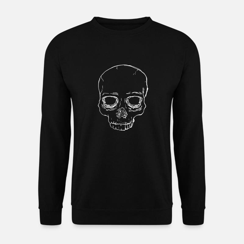 Totenkopf minimalistisch - Unisex Pullover - Schwarz